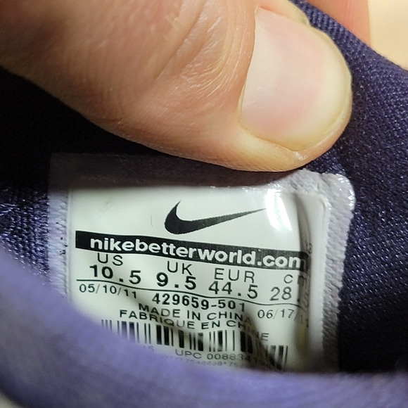 Size 9.5 - Nike Zoom Kobe 6 Imperial Purple 2011 US 10.5 NBA LAKERS kobe bryant - Picture 8 of 9